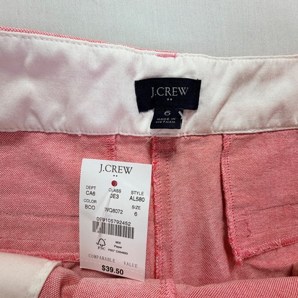 J. Crew Women's Pink Chino Shorts Size 6 - Picture 2 of 7